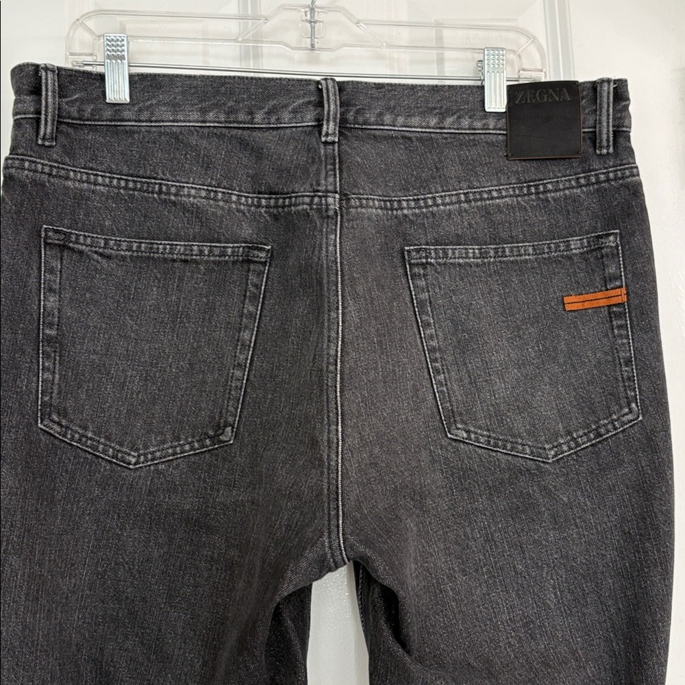 ZEGNA Roccia 5-Pocket 100% Cotton Slim City Fit Black Jeans, UEL 48A8, size 36NR - Picture 7 of 16